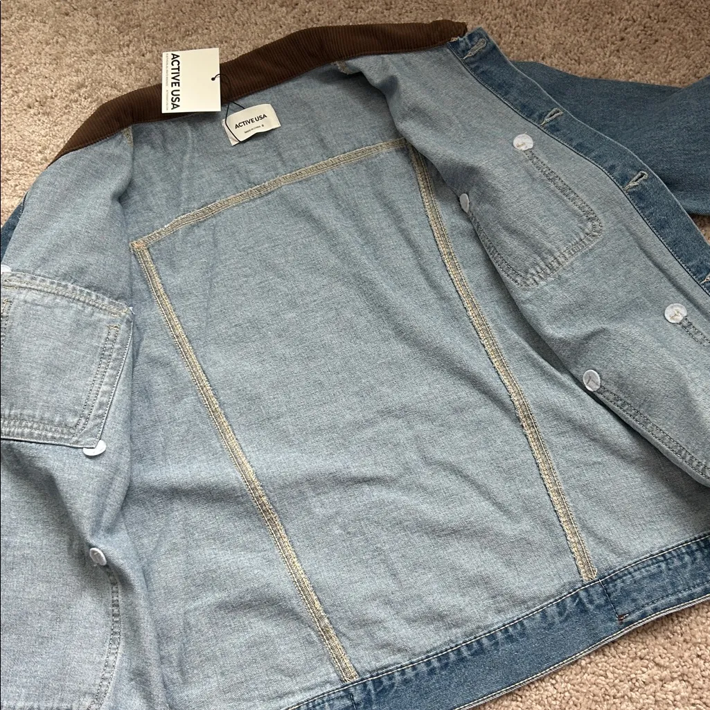 Active USA denim shirt jacket. S - Image 11
