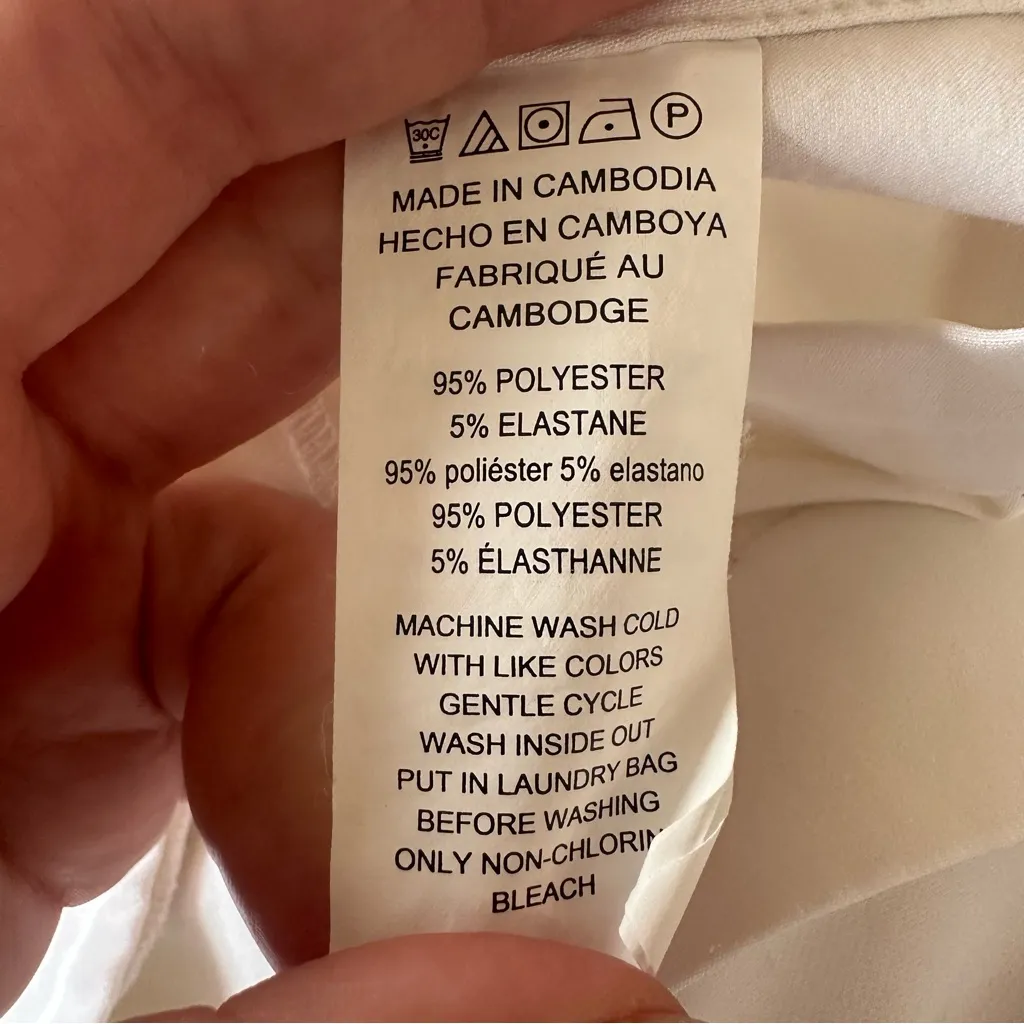 Michael Kors High Rise Wide Leg Cropped Trousers Pants White Women’s 4 Gold - Image 9