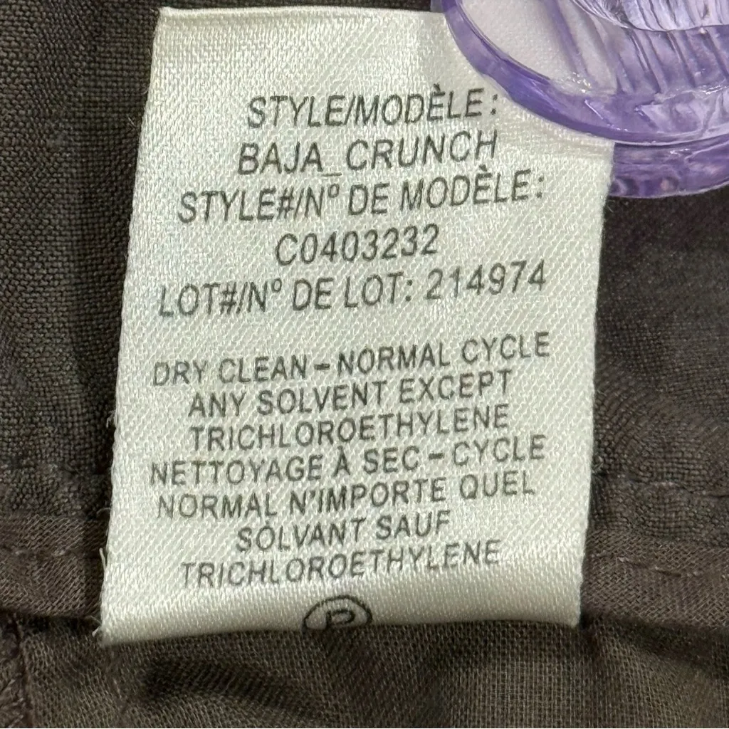 Theory Baja Crunch Cargo Pants Size 0 Brown Linen Minimal Grunge Y2K Utility - Image 8