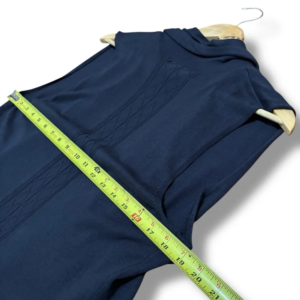 Kate & Mallory Navy Blue Sleeveless Vest Cardigan – Size Medium - Image 4