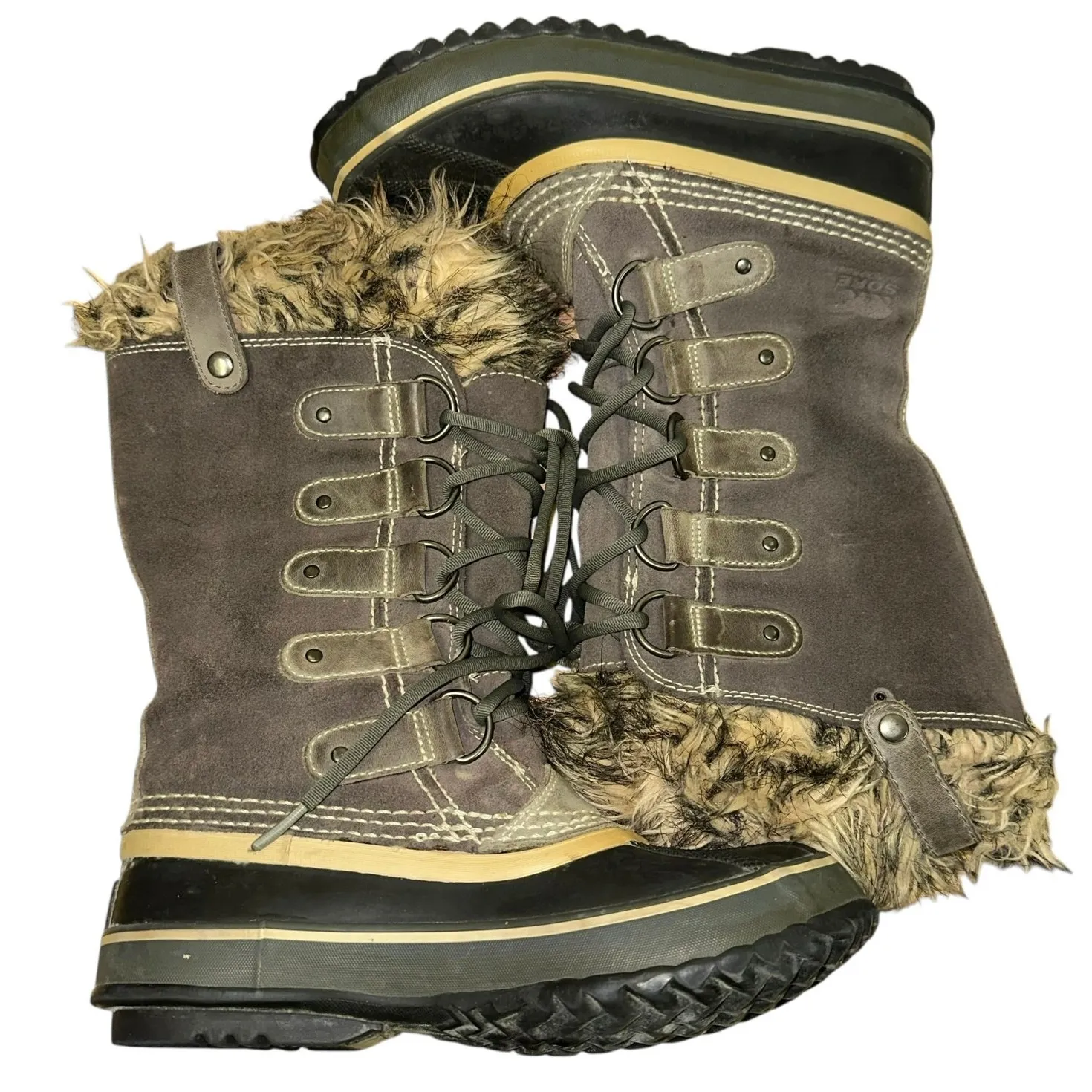 Sorel Joan of Arctic Waterproof Winter Boots Quarry & Black Size 6 - Image 6