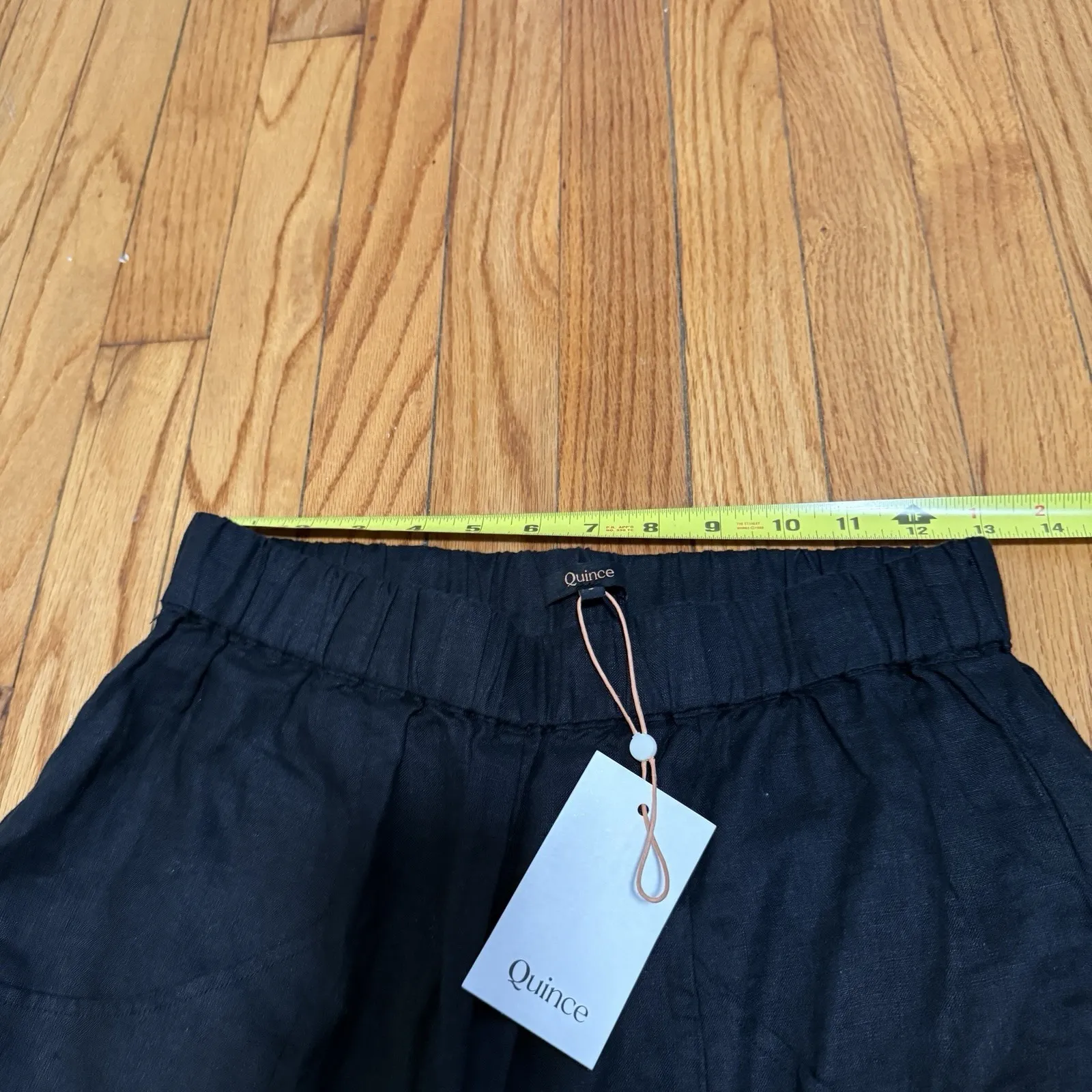 Quince NWT Black 100% European Linen‎ Tapered Ankle Pants Size Small - Image 7