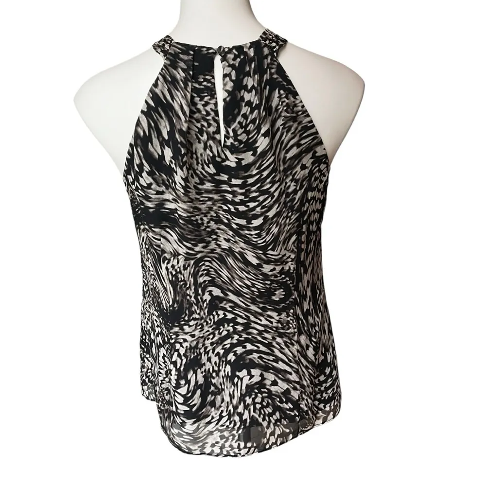 Ann Taylor High Neck Racerback Silk Blouse, Sz 4 - Image 6