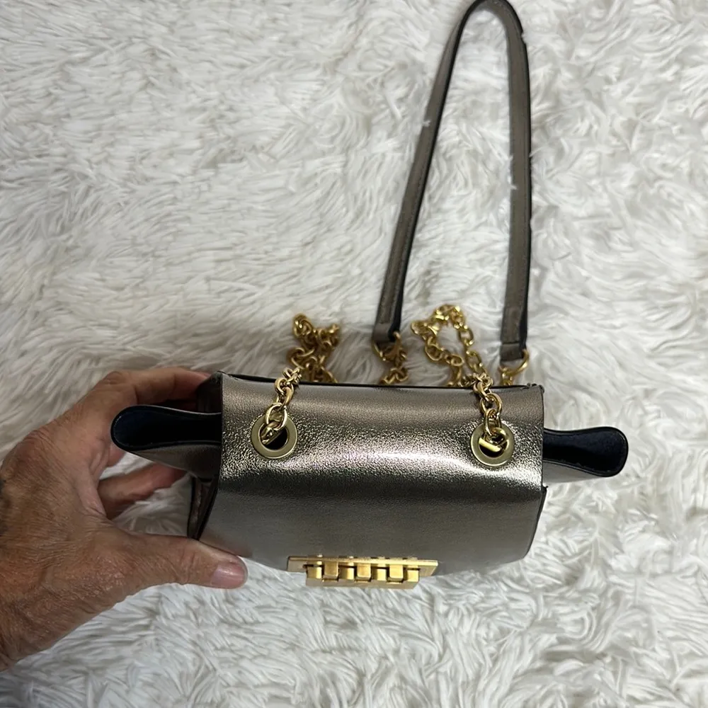 Zac Zac Posen Eartha Mini Gold Crossbody Bag MSRP398 - Image 15