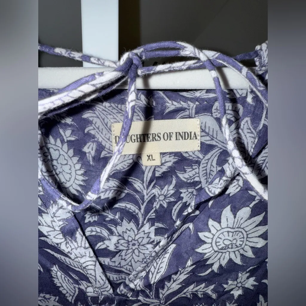 Daughters of India Kyra Midi Dress‎ in Blue Iris XL - Image 6