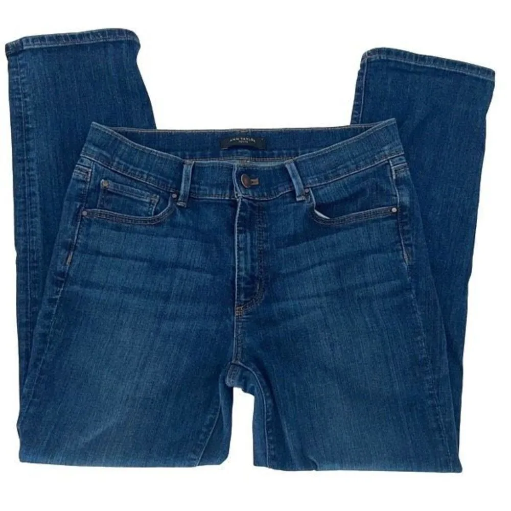Ann Taylor‎ Womens Slim Jeans Modern Fit Medium Wash Stretch Denim Blue Size 6P - Image 5