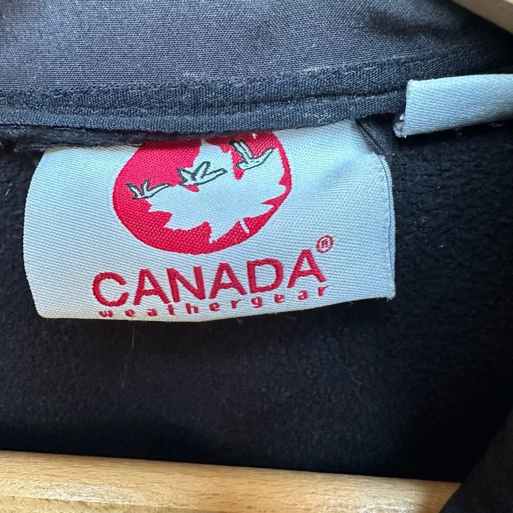 Canada Weathergear Black Patch Softshell Jacket Medium - Image 3