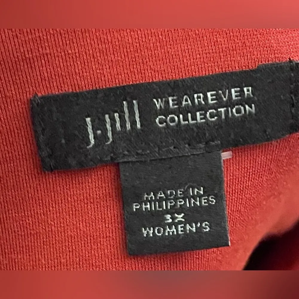 J.Jill- Wearever Collection Womens Double Face Jersey Jacket Terracotta Coat 3X - Image 5