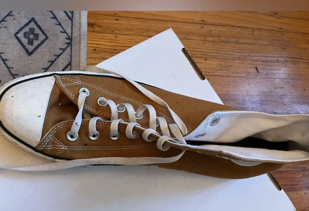 Converse Tan High-Top Sneakers - Image 4