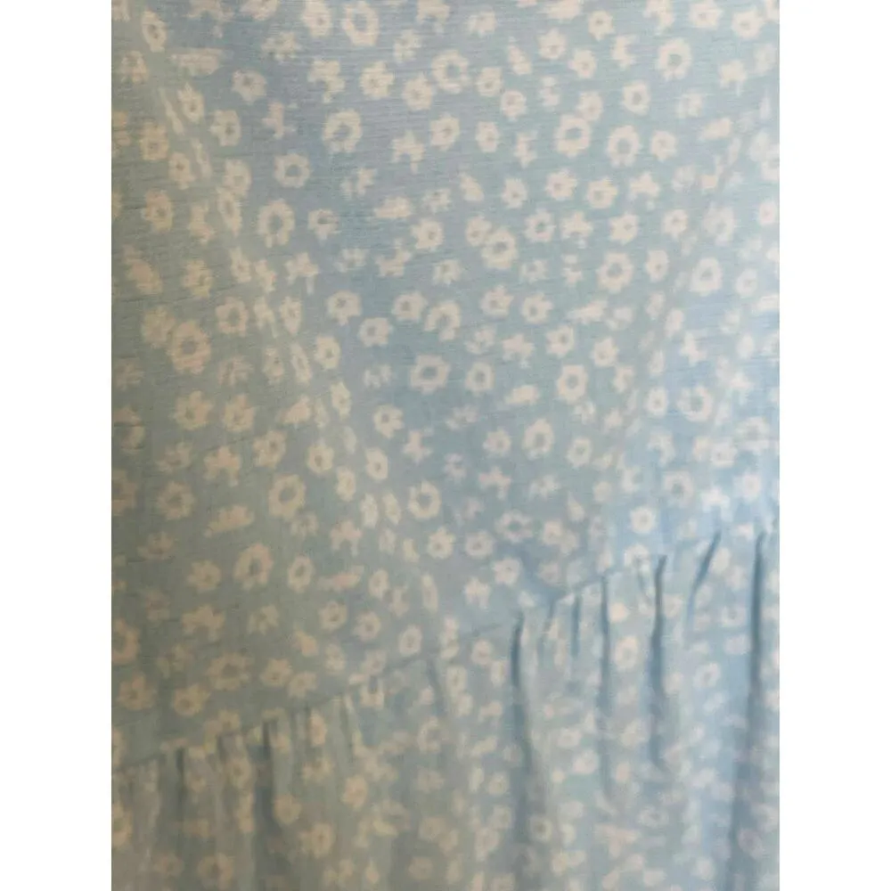 No Boundaries Blue Baby Flower Smocked Baby Doll Top XXL - Image 6