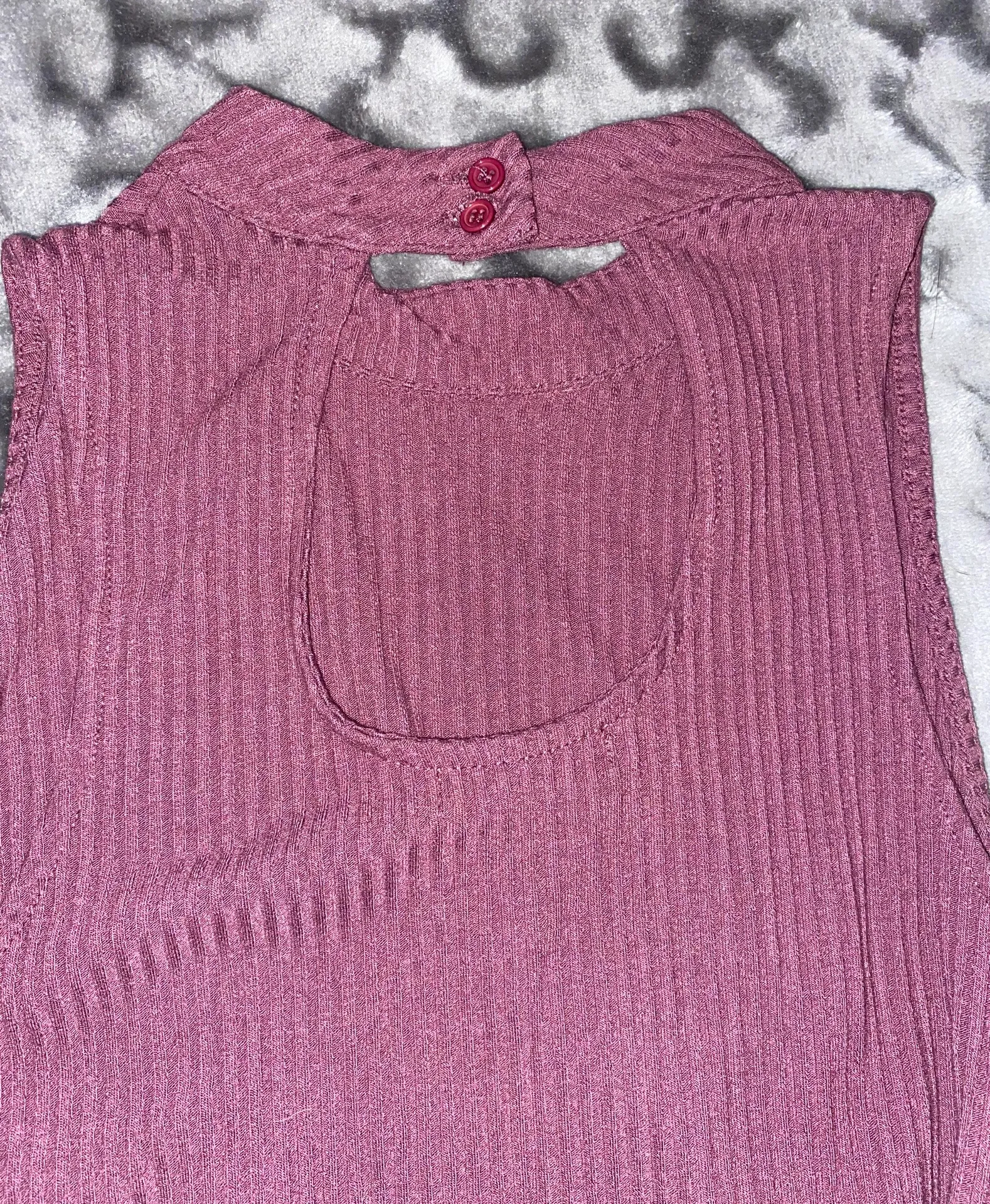Ribbed Tank Dress Purple Size M - Image 2