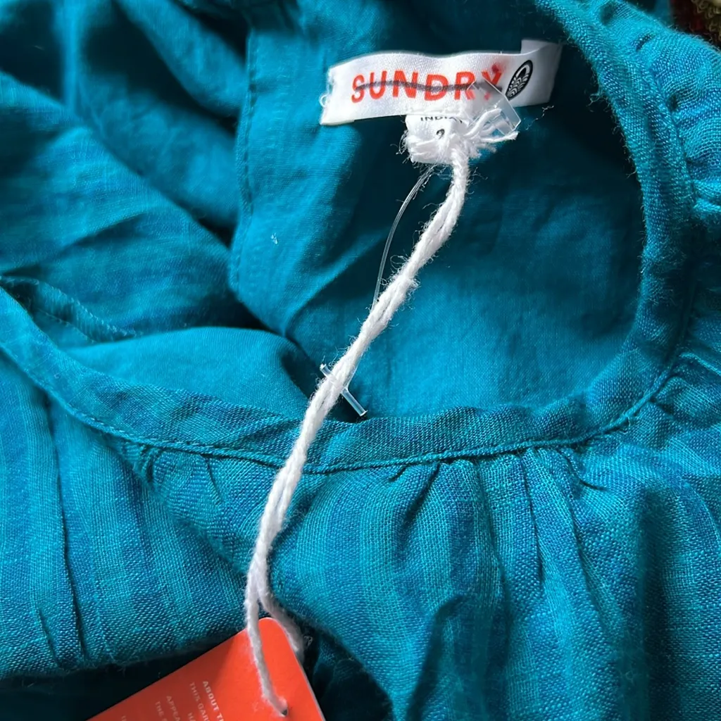 Sundry X Anthropologie Teal Dress New With Tags - Image 3