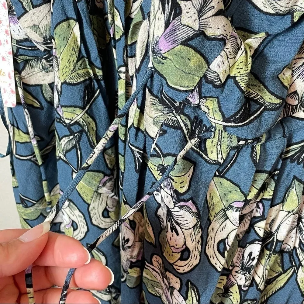 NWT Free People Floral Slip Pleated Mini Dress Size‎ Small - Image 8