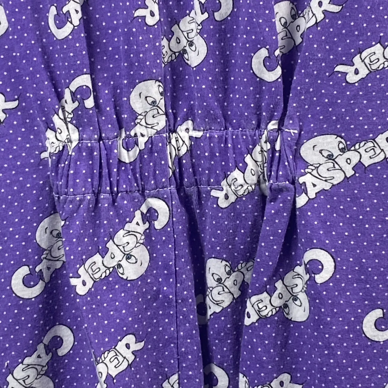 Vintage 90s Casper Friendly Ghost Purple Pajama Romper Vintage Size M Nap Inc Size M - Image 5