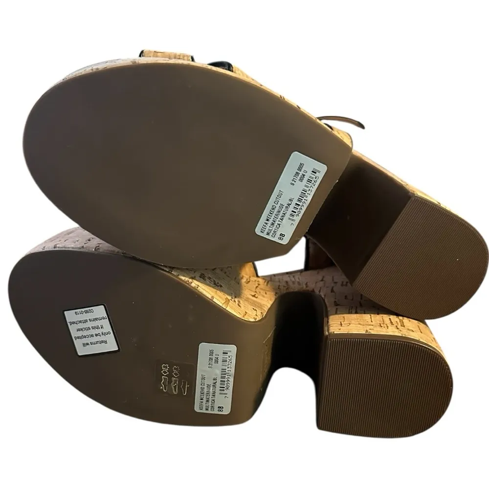 NWT / SCHUTZ Keefa Weekend Cutout Cork Block Sandals Size 8 - Image 8