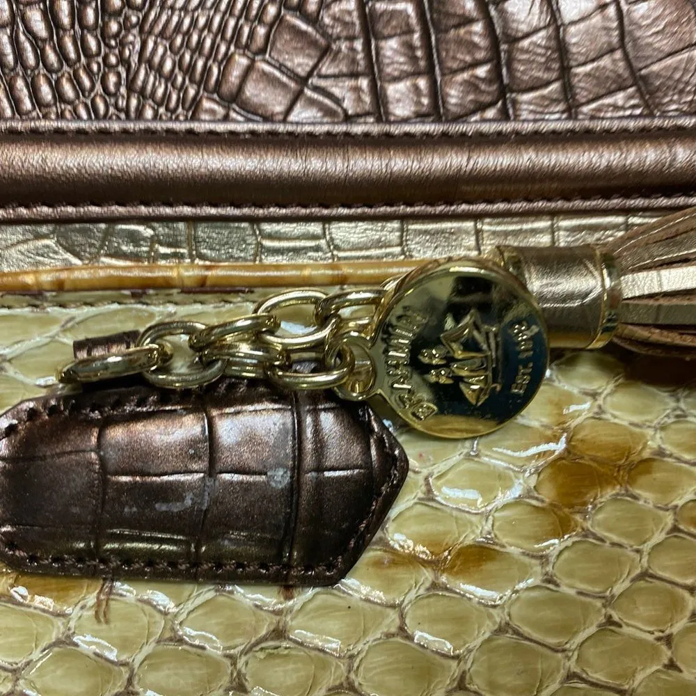 #165 BRAHMIN Champagne & Bronze Bag - Image 9