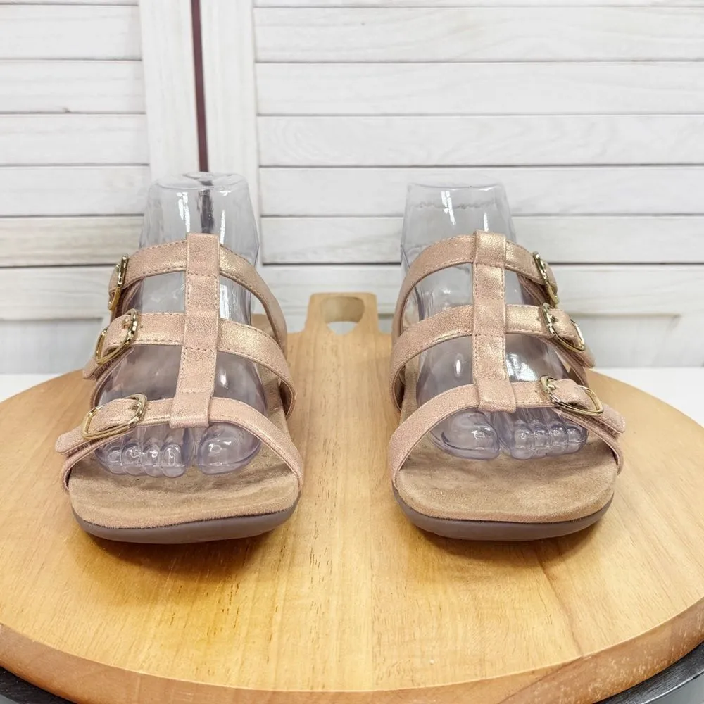 Vionic Misa Strappy Slide Sandal Metallic Rose Gold‎ Womens 8 - Image 2