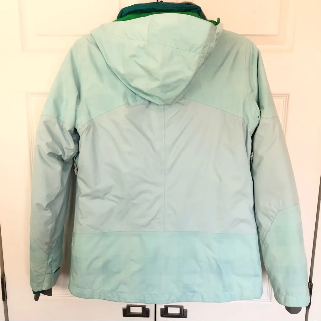 Women’s Columbia Light Blue and Teal Interchange Omni-Tech Ski Jacket Size S - Image 10