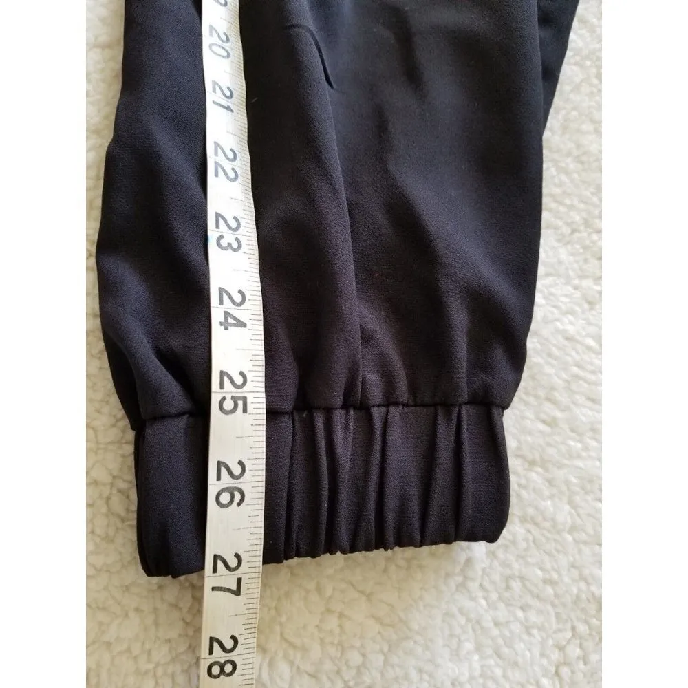 Topshop Black Crepe de Chine Jogger Pants with Pockets Elastic Waist Womens Sz 6 - Image 6