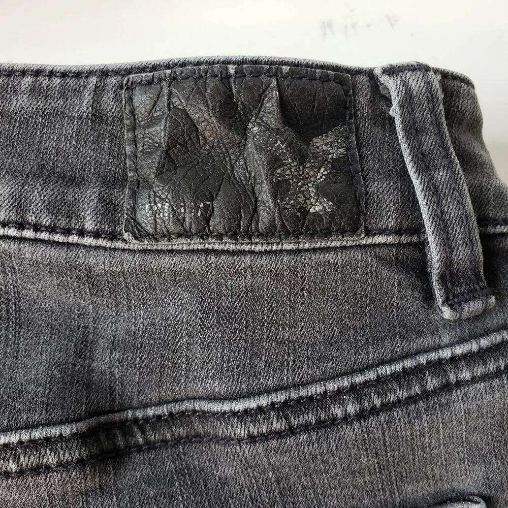 American Eagle Womens Shorts Size 6 Hi-Rise Jean Booty Distressed Black Festival - Image 7