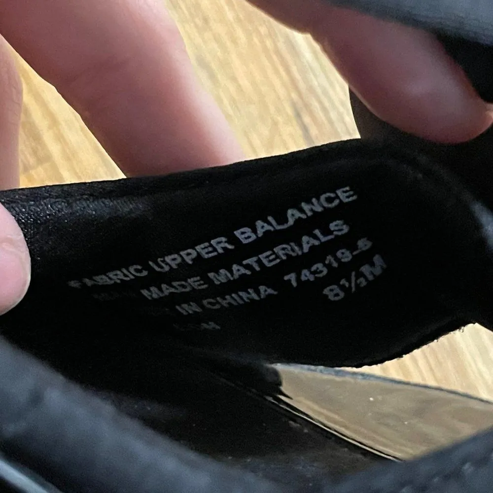 Handmade Women's Heels Sandal Black Size 8.5 Fabric Upper Balance - Image 5