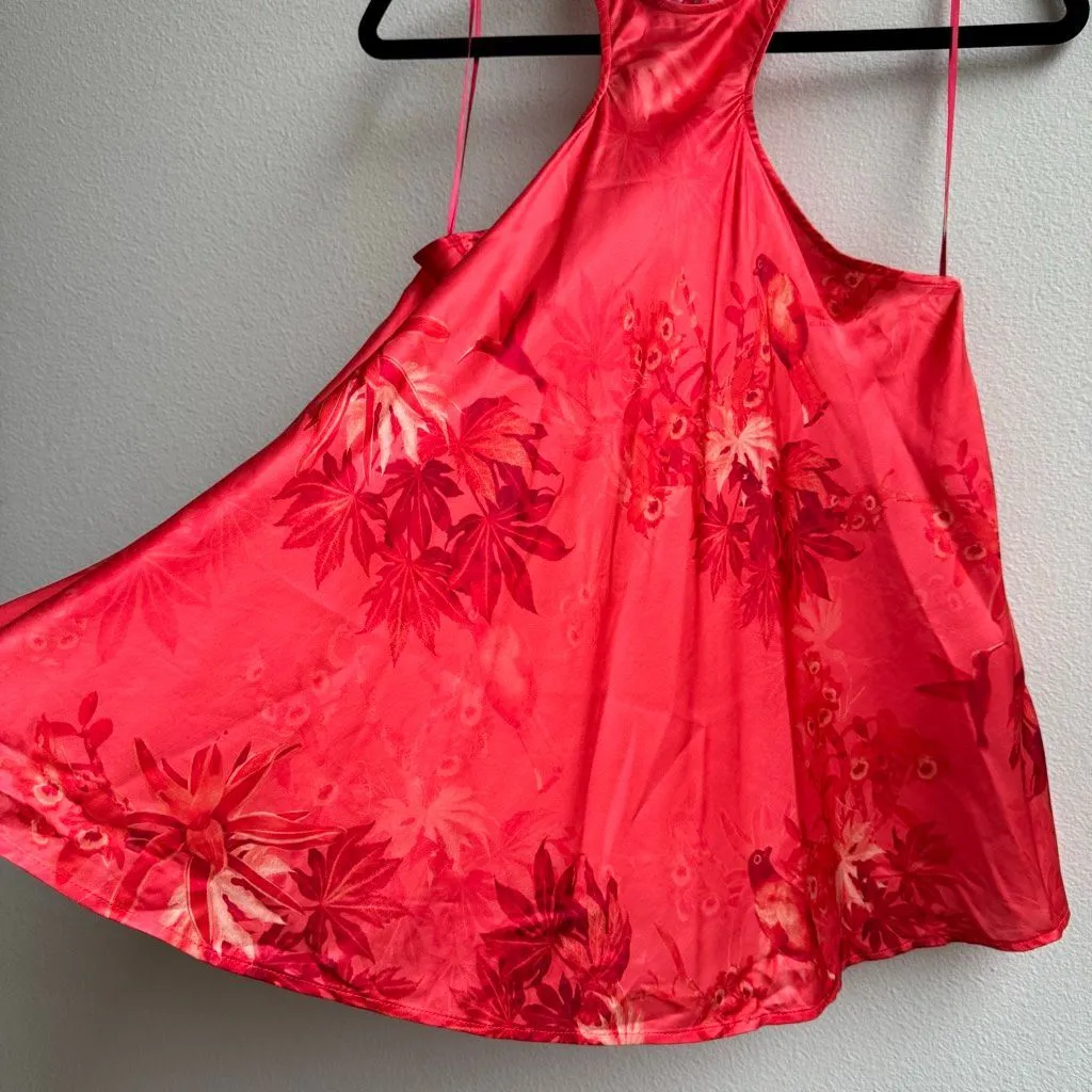 All Saints Verna Nila Silk Blend Top Orange Small US 4 Tailored Hem Retails $179 - Image 4