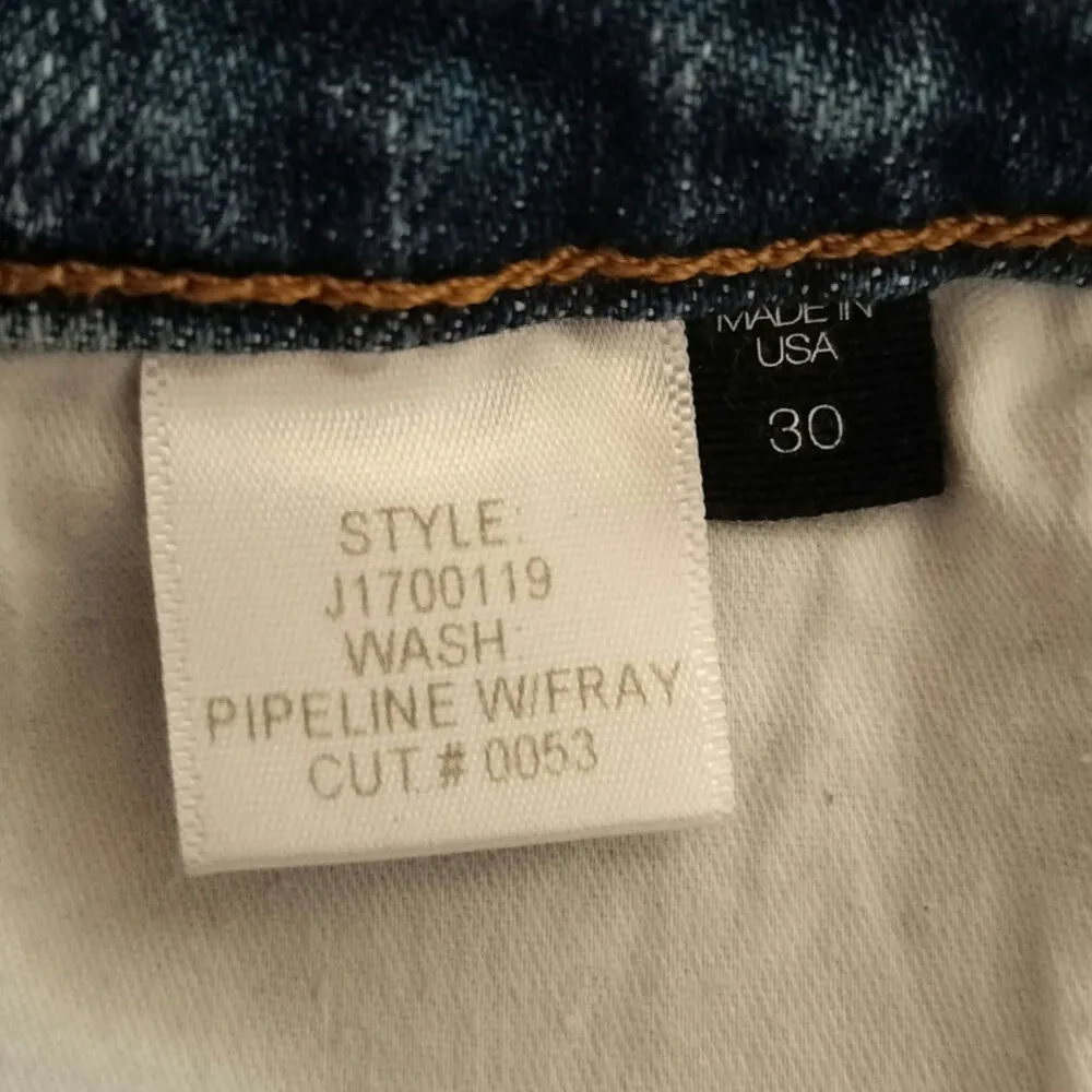 Veronica Beard Size 30 Ines Girlfriend Jeans Cropped Pipeline Wash Fray Hem - Image 7