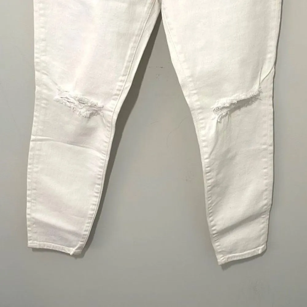Current Elliot‎ Womens The High Waist Stiletto Distressed Jeans Skinny White 29 - Image 5