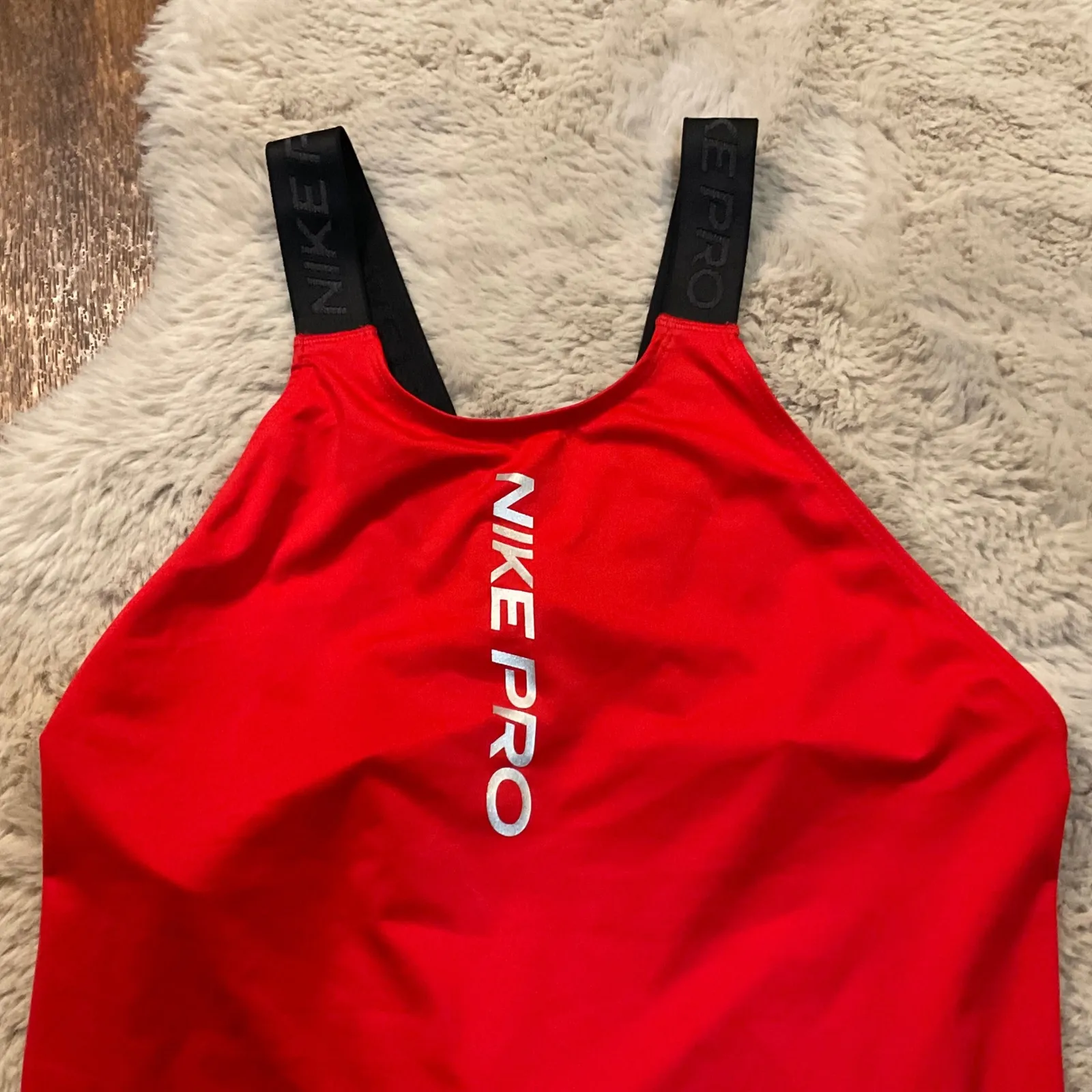 Nike Pro Tank‎ Top Size Small Red Tie Back New Sample Garment - Image 2