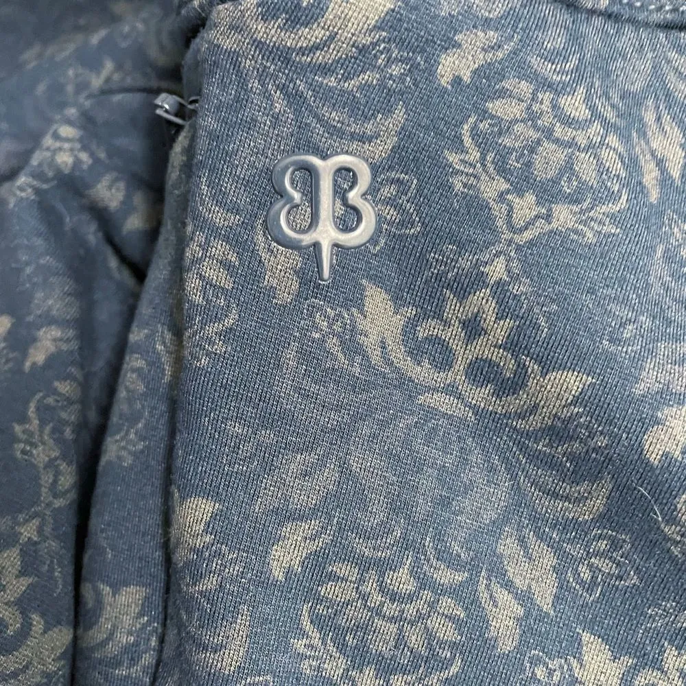 Betabrand Power Down Skinny Yoga Dress Pant Navy Damask Size SP Small Petite - Image 10