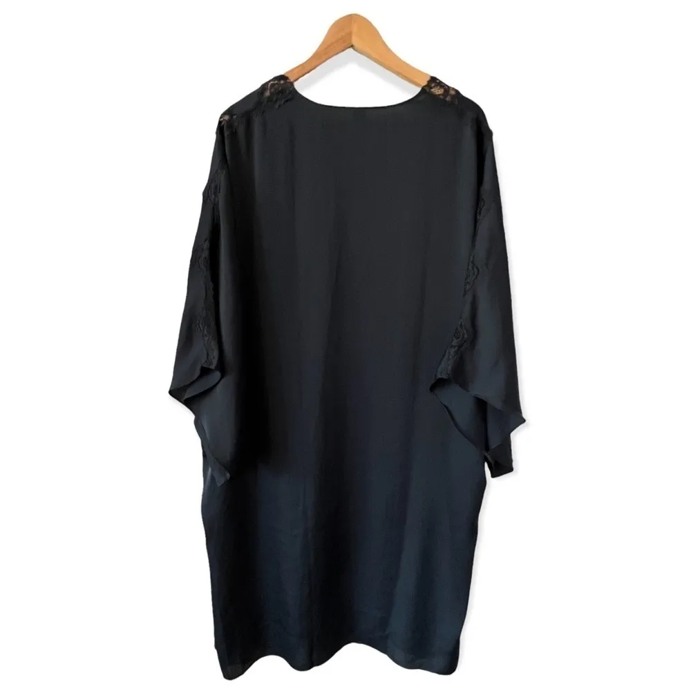 VICTORIA’S SECRET Black Lace Open Front Kimono Size M/L - Image 6