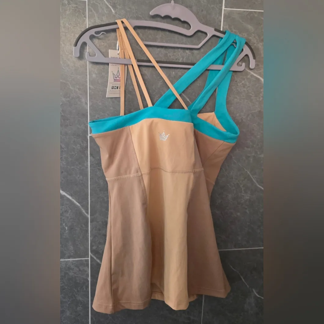 NWT Crowned Athletics Riverbend Princess Athletic Tank Top Medium Blue - Image 3