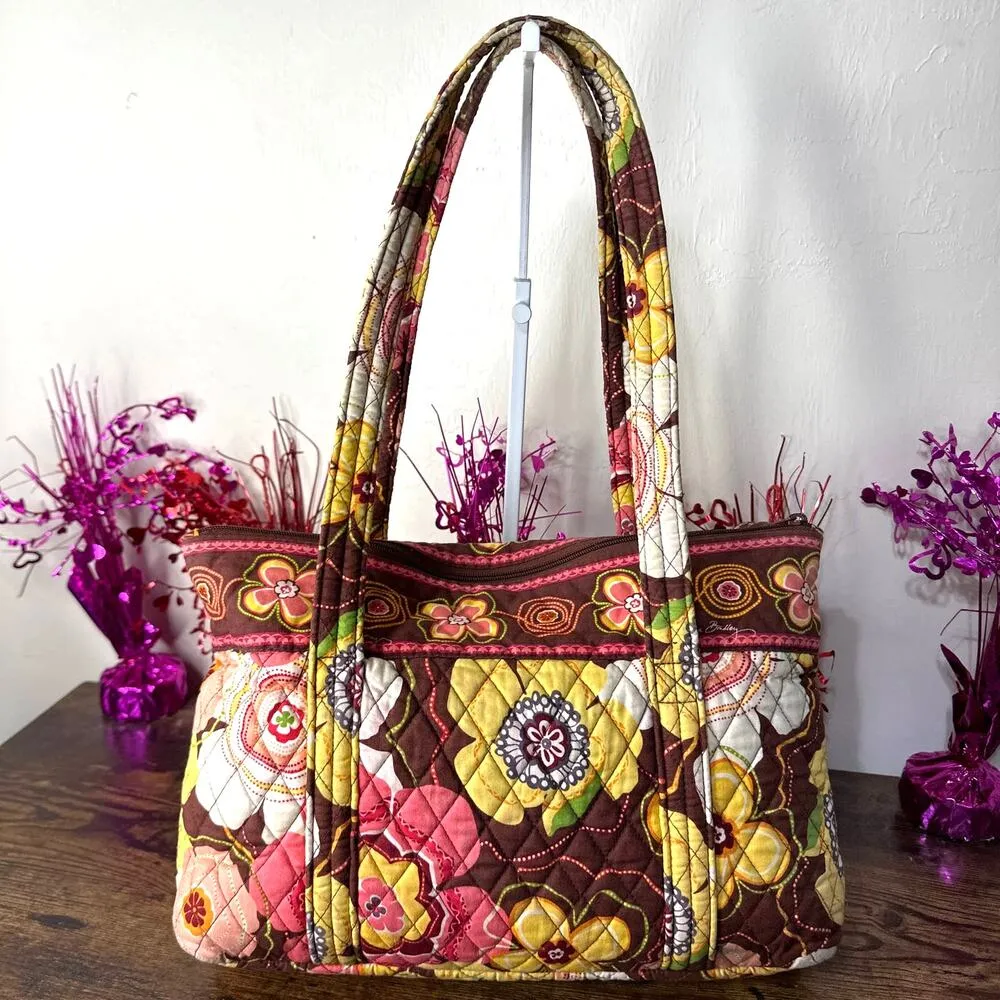 VERA BRADLEY Brown Mod Floral Large Tote - Image 2