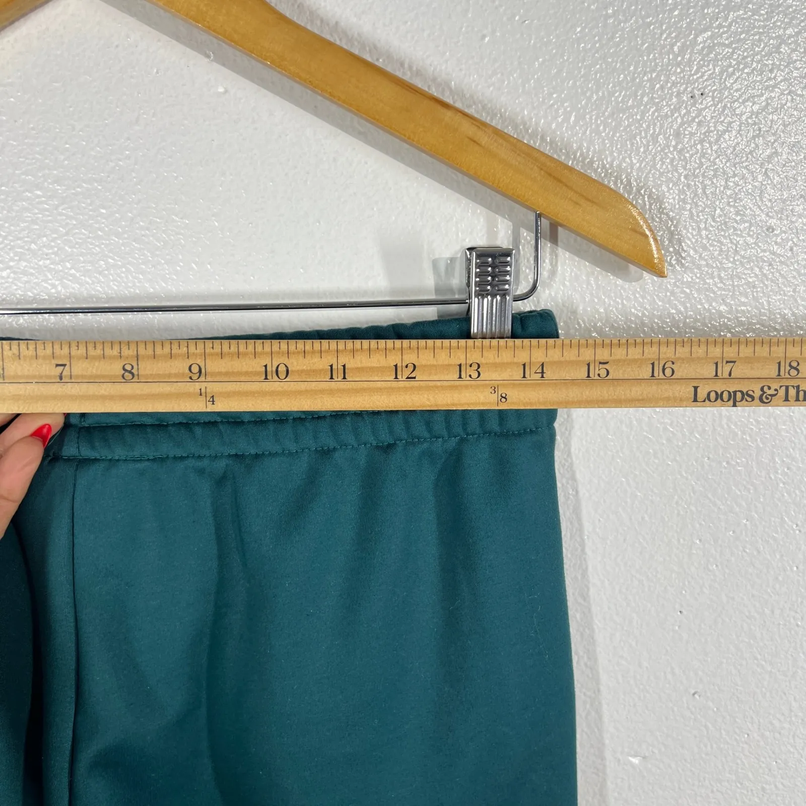 Nike Women's Yoga Dri-FIT Pants Size Small Teal Green Wide Leg Athletic Casual - Image 7