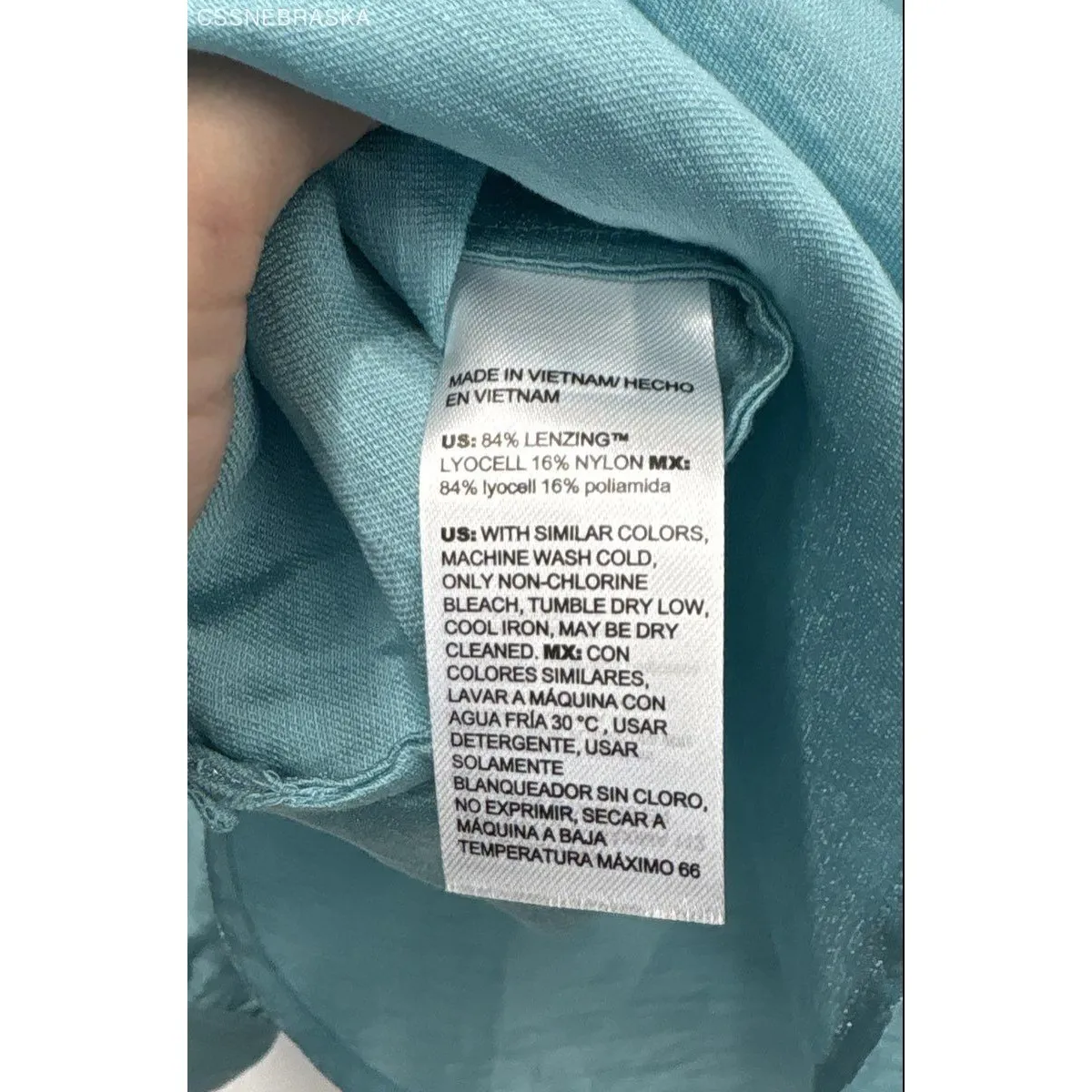 Chicos Womens Blue Classic Collared Dobby Shirt - Image 8