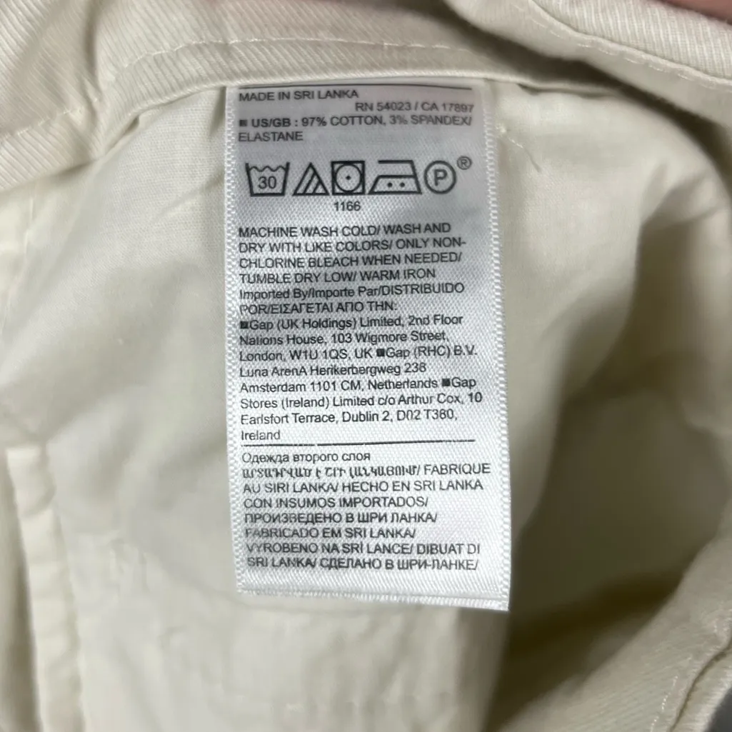 New Banana Republic Palazzo Wide-Leg Chino Pant in Off White size 8 - Image 8