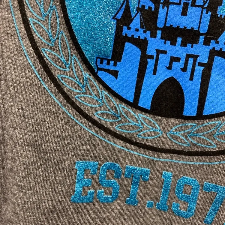 Disney parks Cinderella castle heather grey & blue women’s 1x top - Image 3