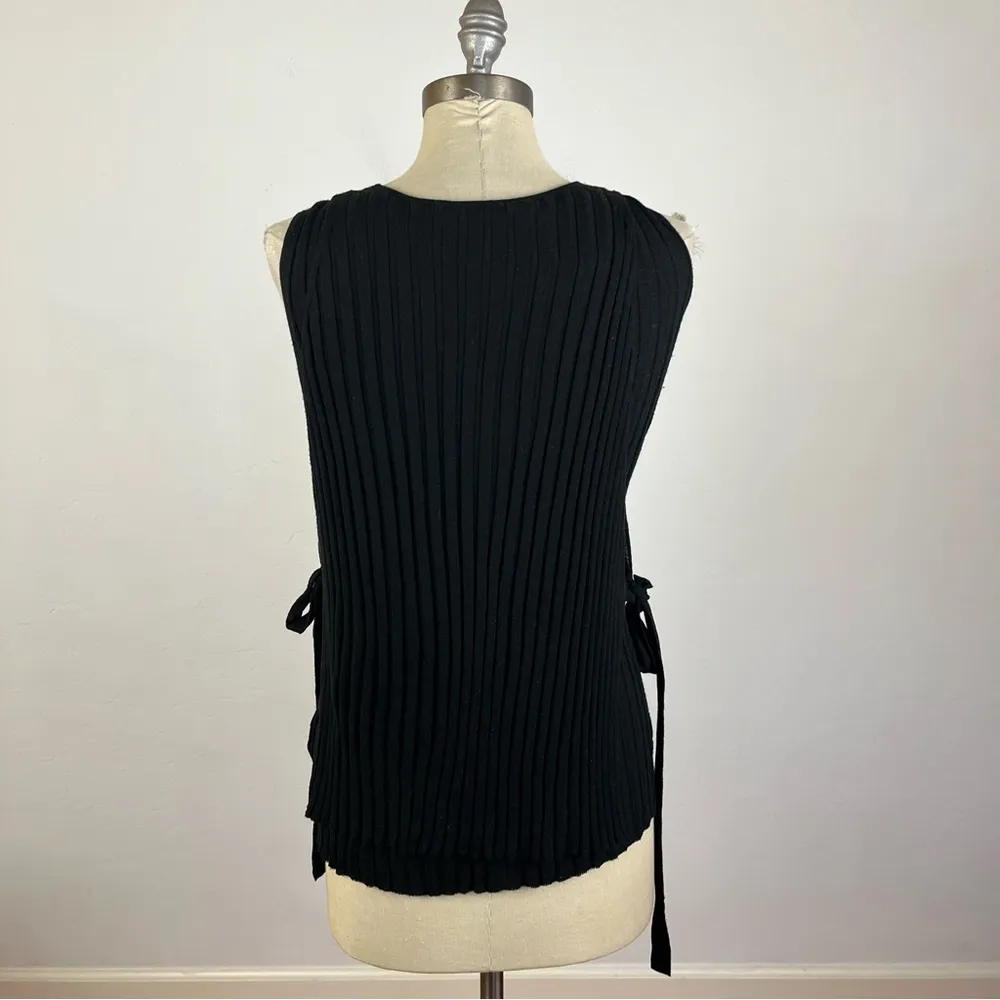 Helmut Lang Double Layer Side Tie Wool Tank Top - Image 7