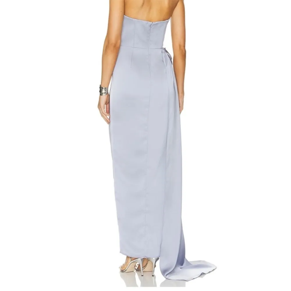 Katie May Bita Strapless Satin Gown - Image 4