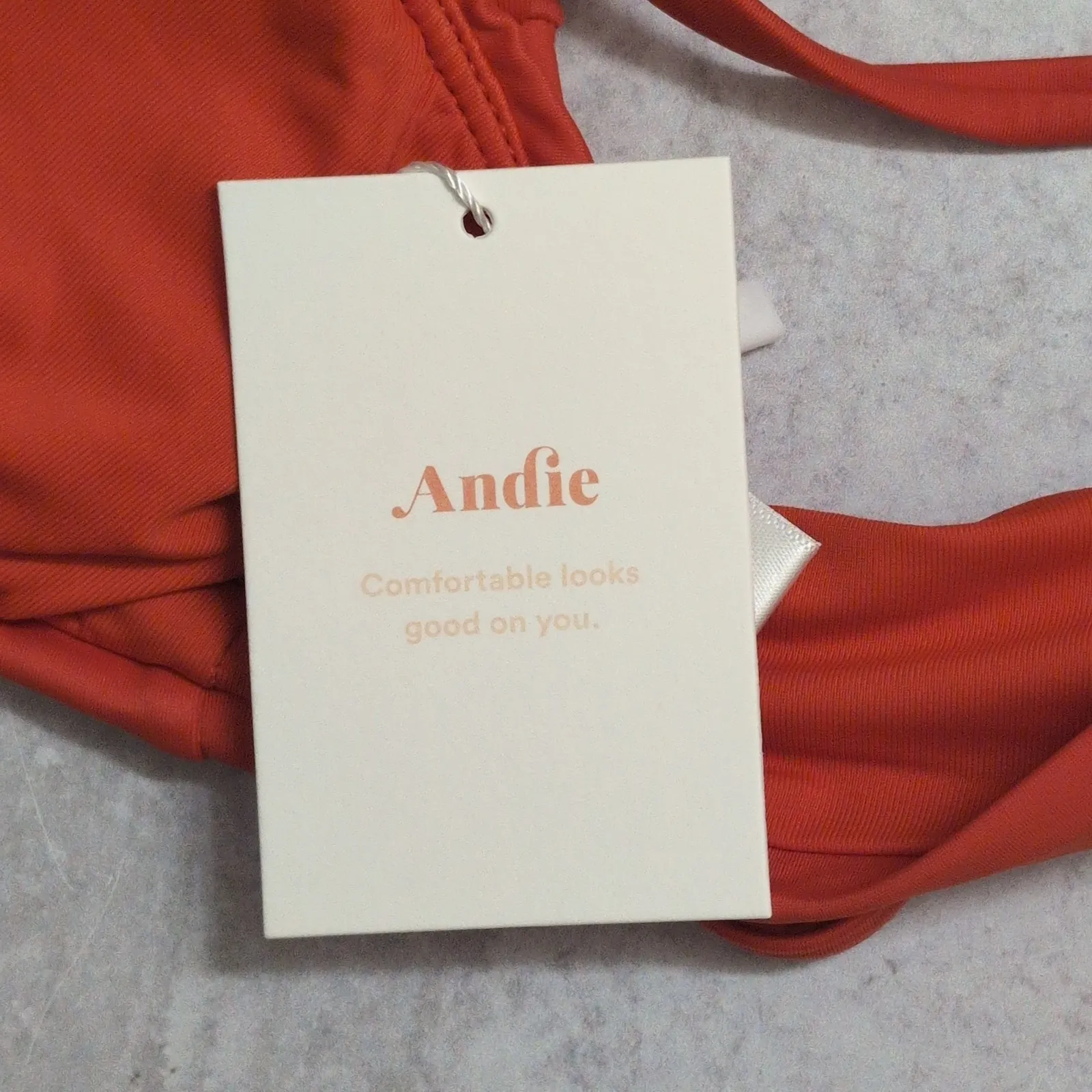 Andie The Rockaway Top Siren Eco Nylon Bikini Swimwear Bathing Suit Size M New - Image 7