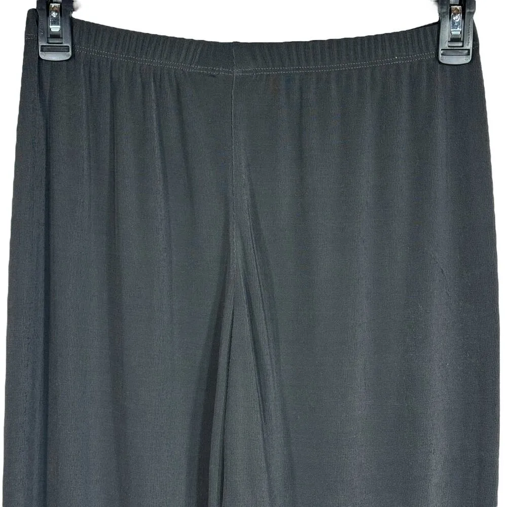 Easywear by Chico’s SZ 1 (Medium) Straight Pants Liquid Knit Stretch Career Gray - Image 4