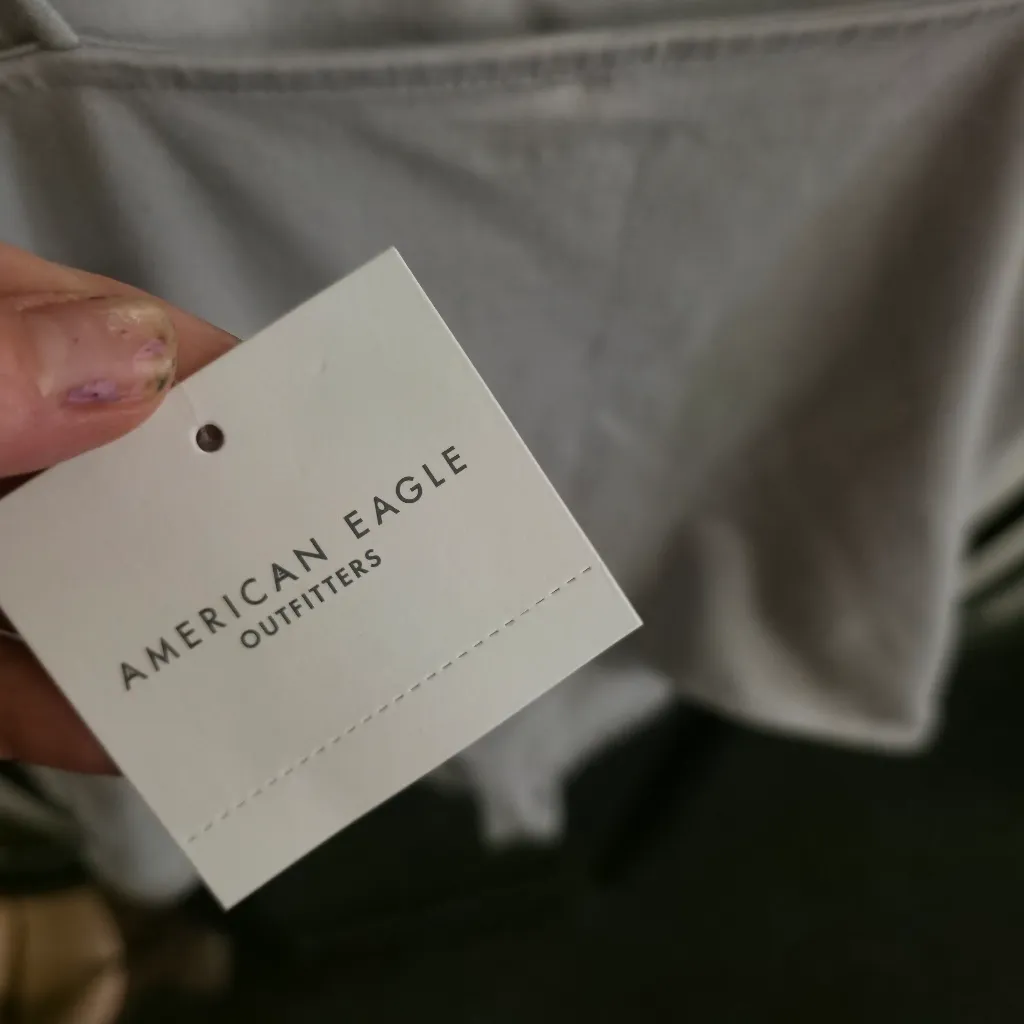 Chic American EAGLE N Grey Spaghetti Strap Bodysuit - Image 5