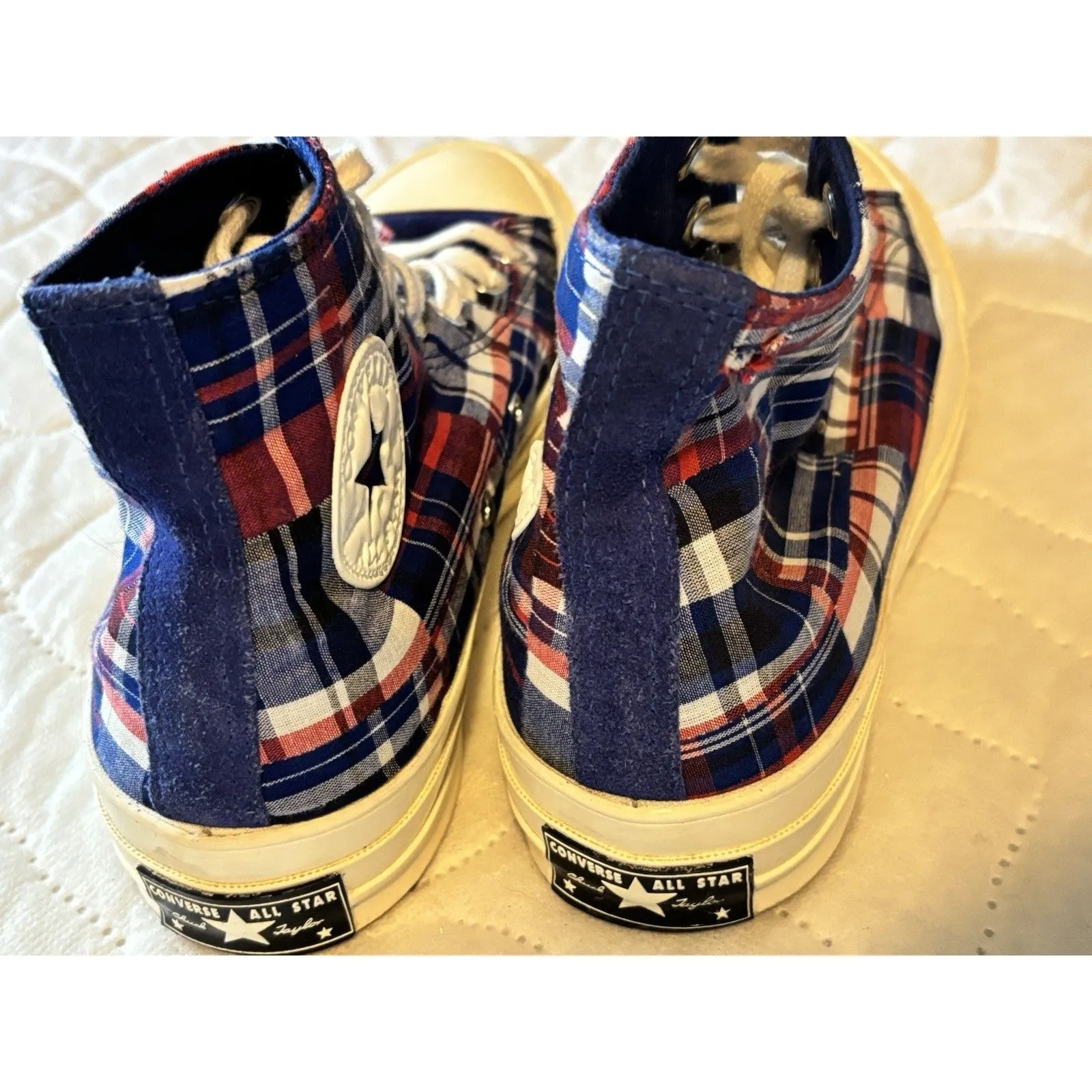 Converse Chuck Taylor 70 Hi Top Sneaker Rush Blue Plaid US Womens 8.5 / Mens 6.5 - Image 10