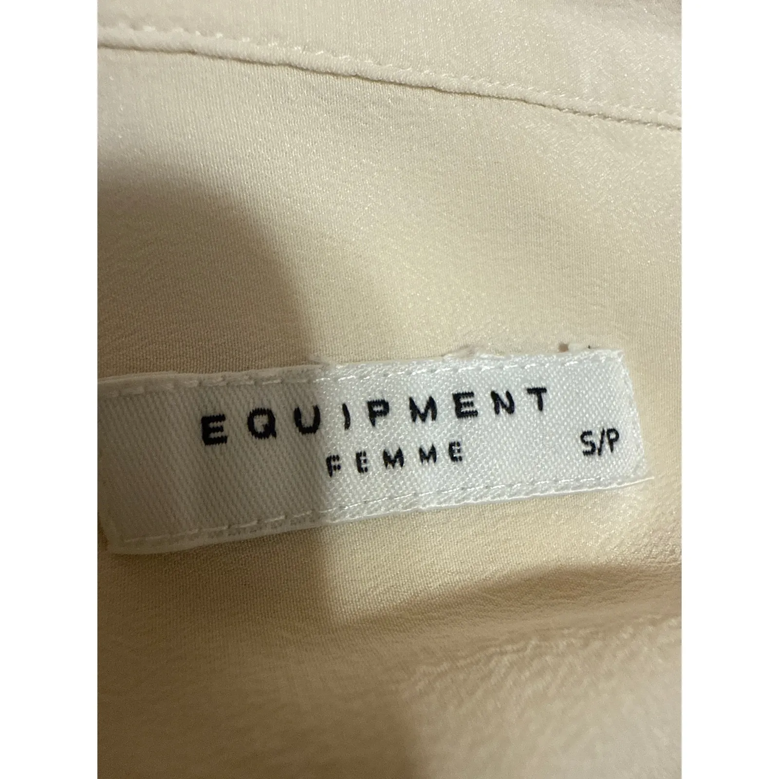 Equipment Women's Yellow White Floral Lace Long Sleeve Button Down Shirt Sz S - Image 3