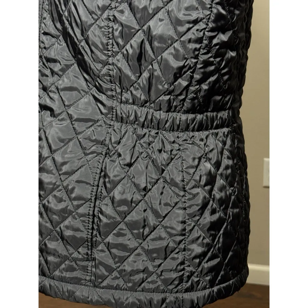 Weatherproof Womens M Puffer Vest Jacket Black Zip Up Quilted Lined Lightweight - Image 5