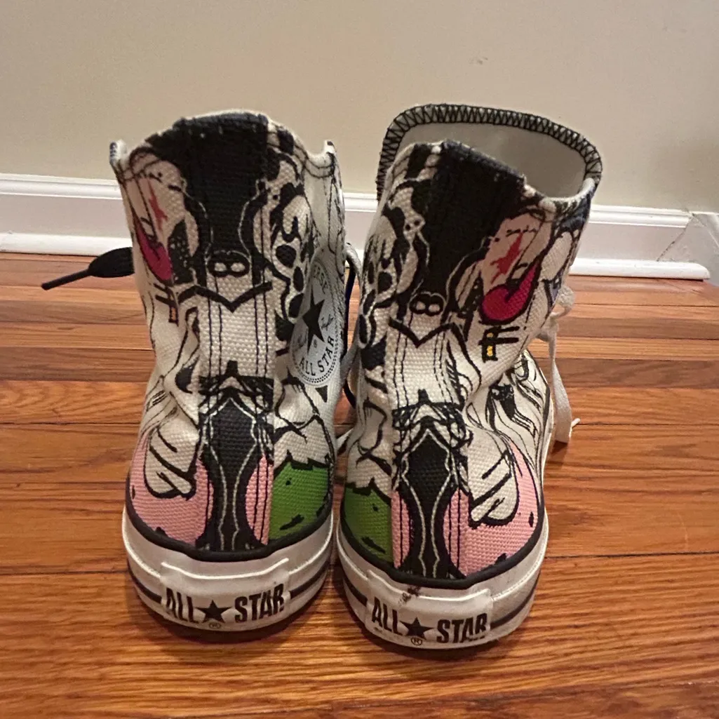 Converse unisex Grafiti design High-Top Sneakers - - Image 3