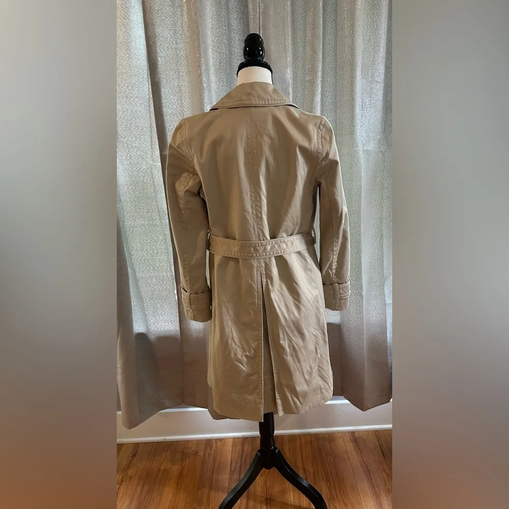 Coach Beige Double-Breasted Trench Coat - Image 8