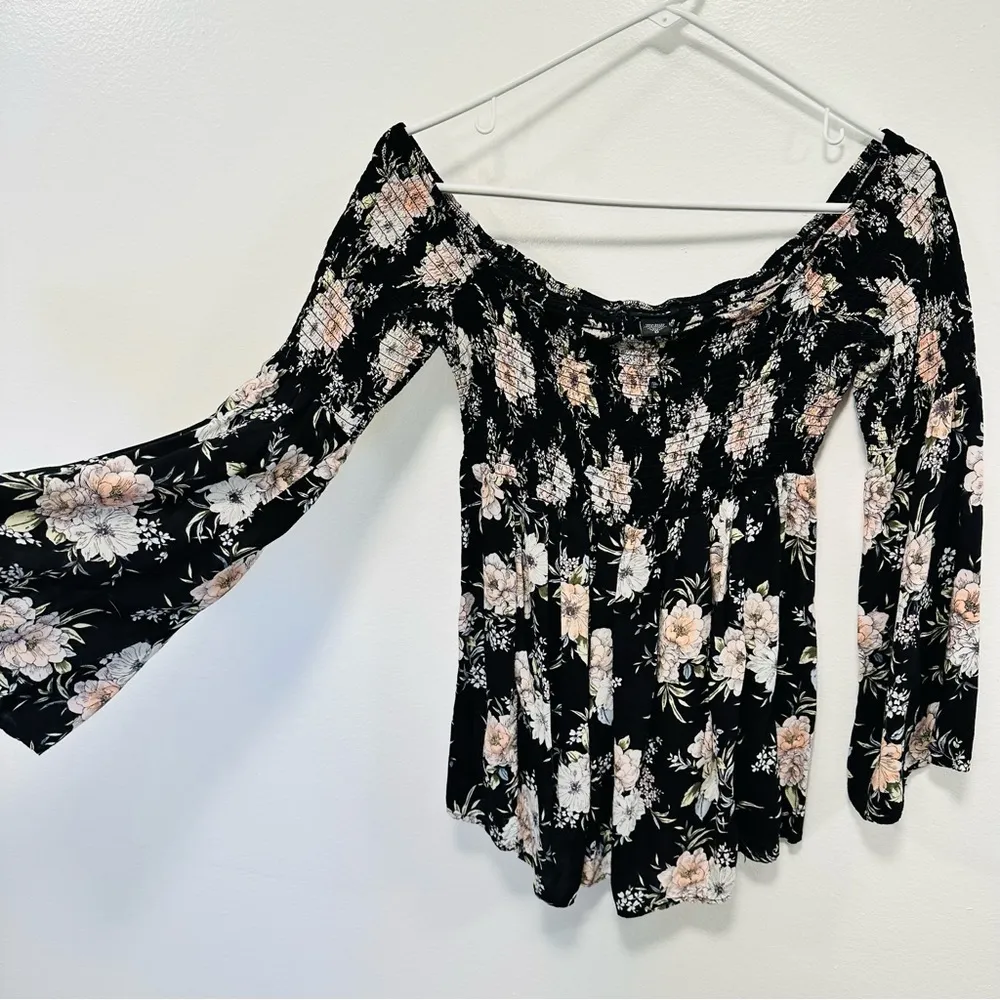 Torrid dress top! Floral flowy ruched blouse dress top women’s size 0X! - Image 4