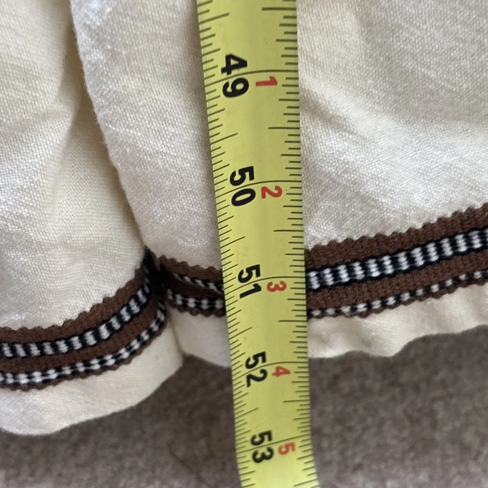 Vtg Haracopoulos Dress Sz 1 Handwoven Maxi Ivory 70s Hippie Flower Child Boho - Image 10