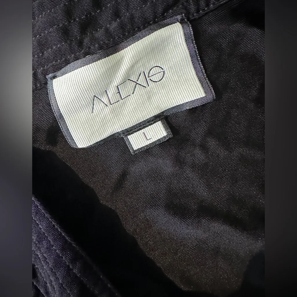 Alexis Addison One-Shoulder Asymmetric Maxi Dress Black L Grunge Party Chic - Image 14